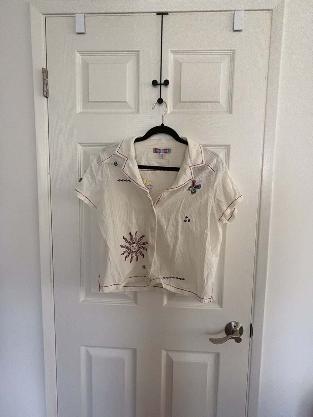 Urban Outfitters Franny Embroidered Souvenir Button-Down Shirt